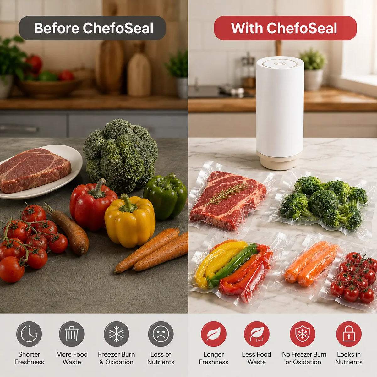 ChefoSeal - Compact Vacuum Sealer