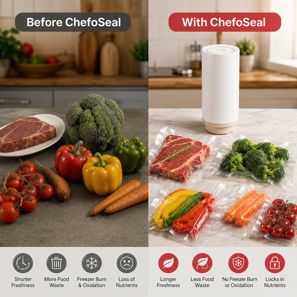 ChefoSeal - Compact Vacuum Sealer